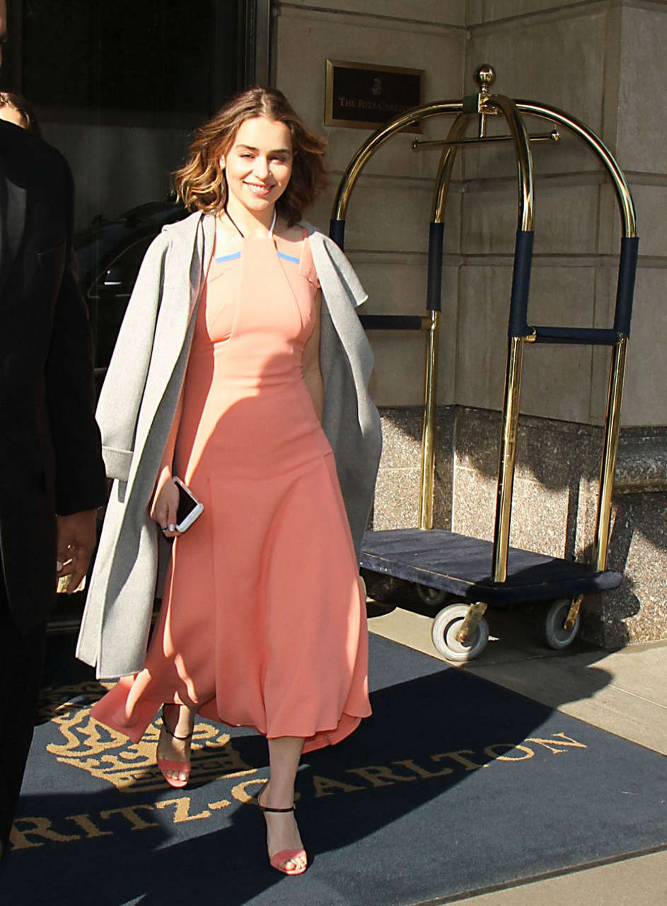 Emilia Clarke Leaves Her Hotel New York