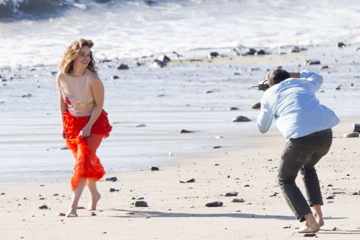 Emilia Clarke Set Of Photoshoot Malibu