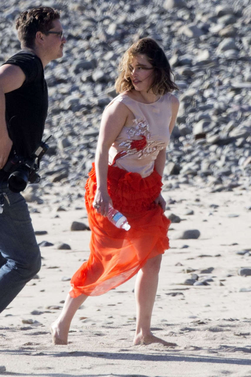 Emilia Clarke Set Of Photoshoot Malibu
