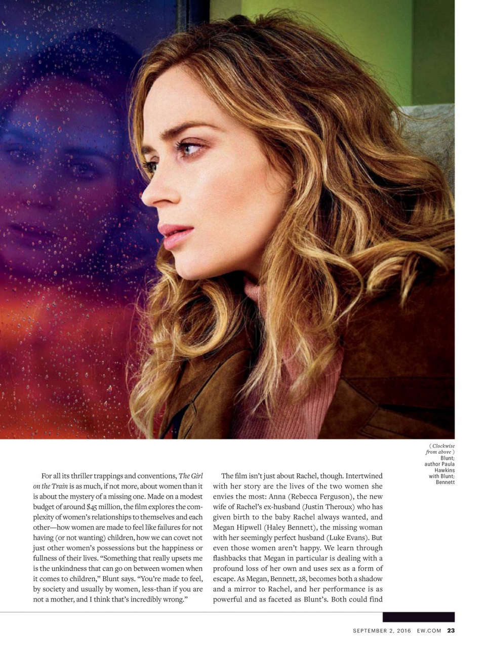 Emily Blunt Entertainment Weekly Magazine September 2016 Issue