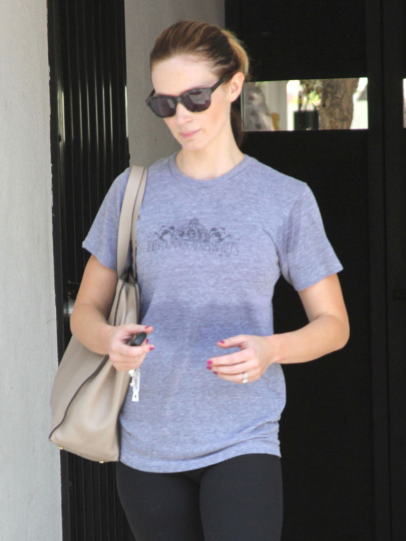 Emily Blunt Leaves Gym West Hollywood