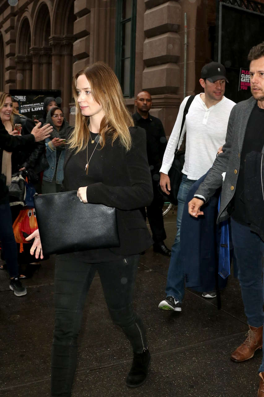 Emily Blunt Leaves Public Theater New York
