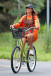 Emily Ratajkowski Bike Ride Out Hamptons