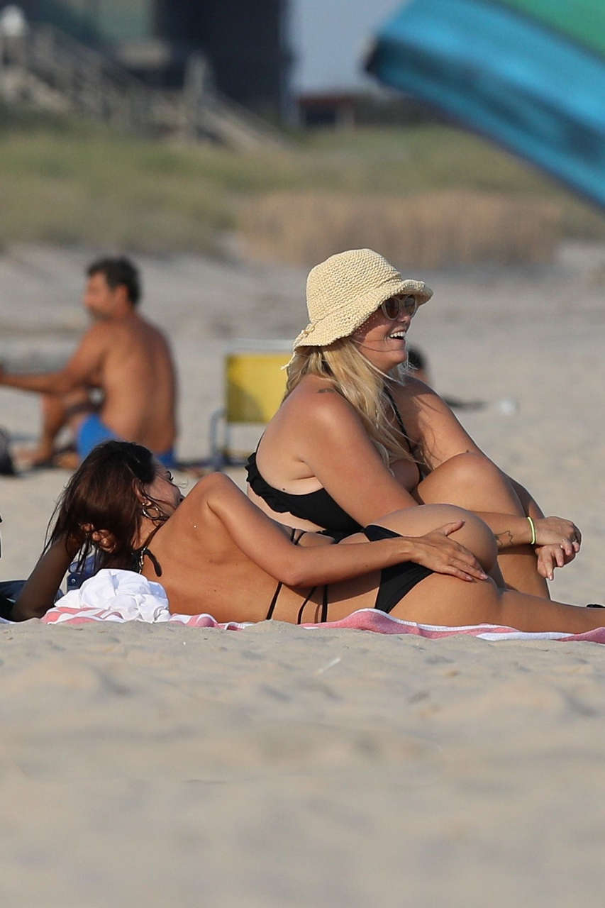 Emily Ratajkowski Bikini Top Beach Hamptons
