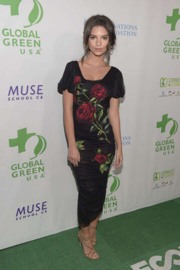 Emily Ratajkowski Global Green Usas 13th Annual Pre Oscar Party Beverly Hills