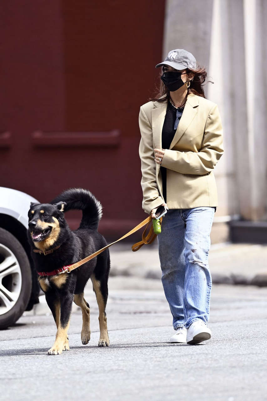 Emily Ratajkowski Out With Her Dog New York