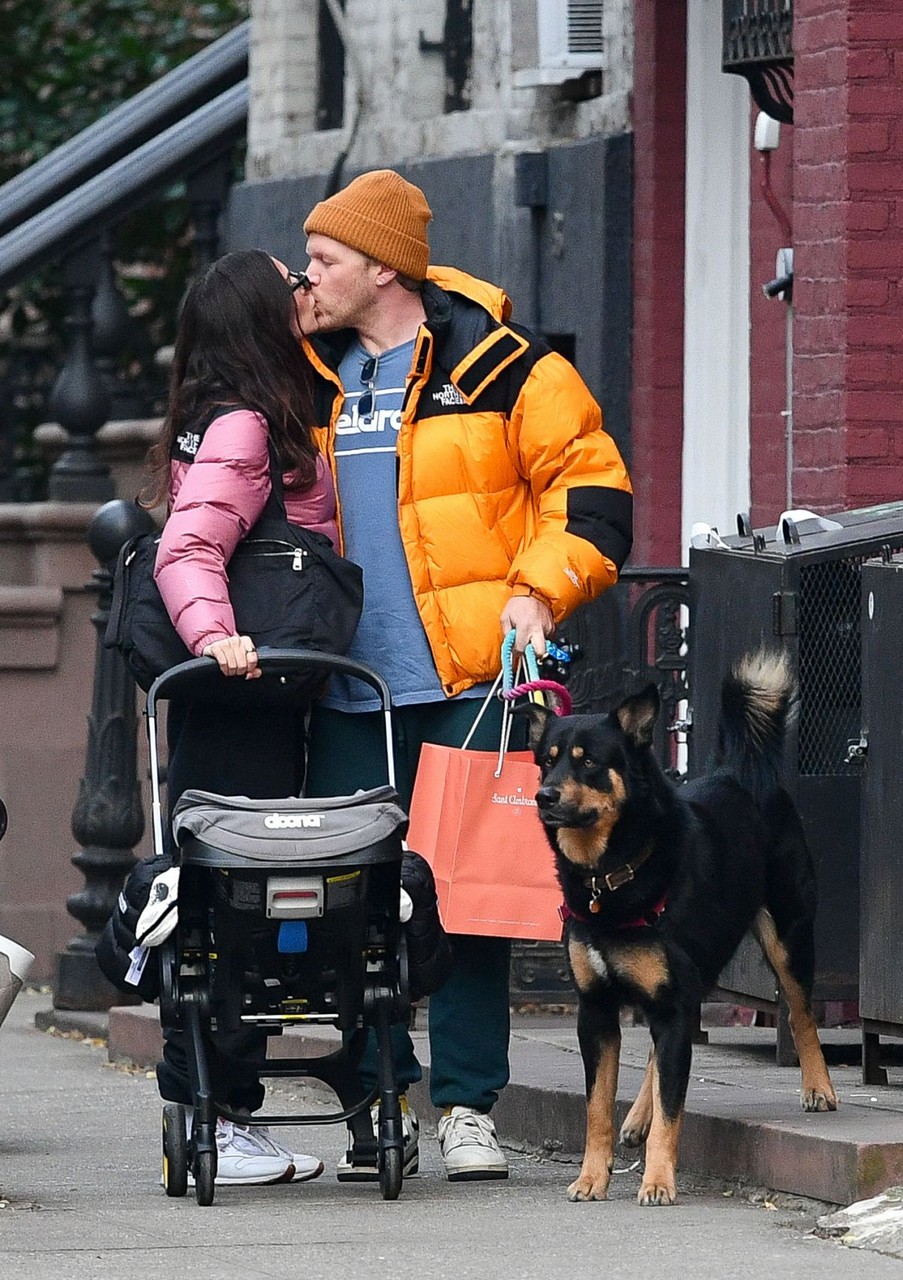 Emily Ratajkowski Sebastian Bear Mcclard Out With Their Baby Dog New York