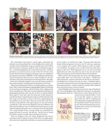 Emily Ratajkowski Vogue Magazine Australia December