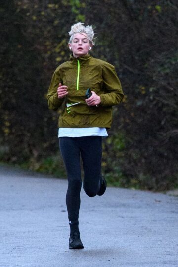 Emma Corrin Out For Morning Run London