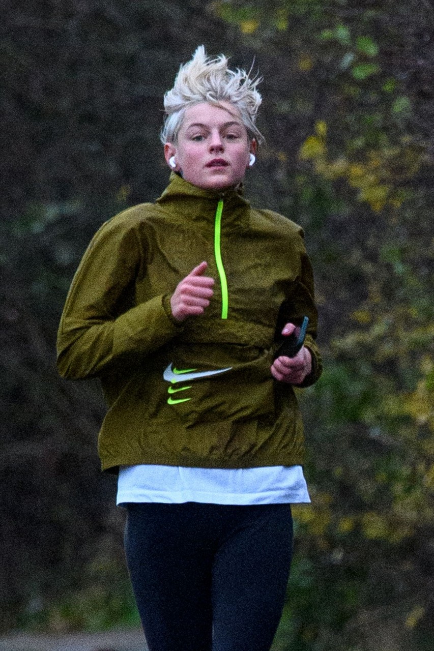 Emma Corrin Out For Morning Run London