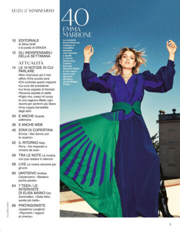 Emma Marrone Grazia Magazine Italy August