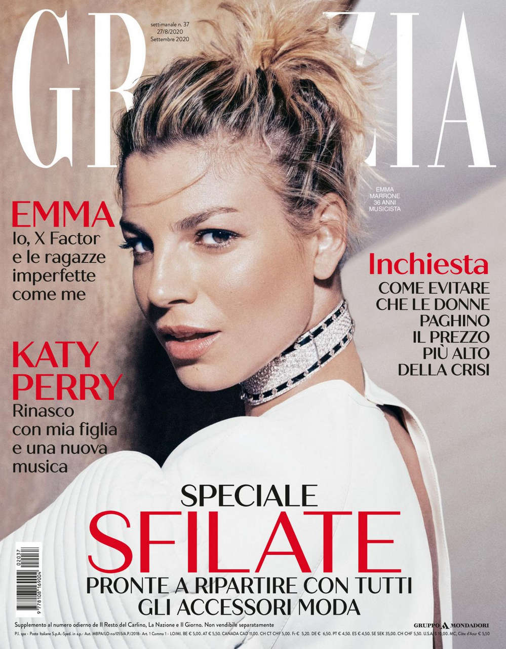 Emma Marrone Grazia Magazine Italy August