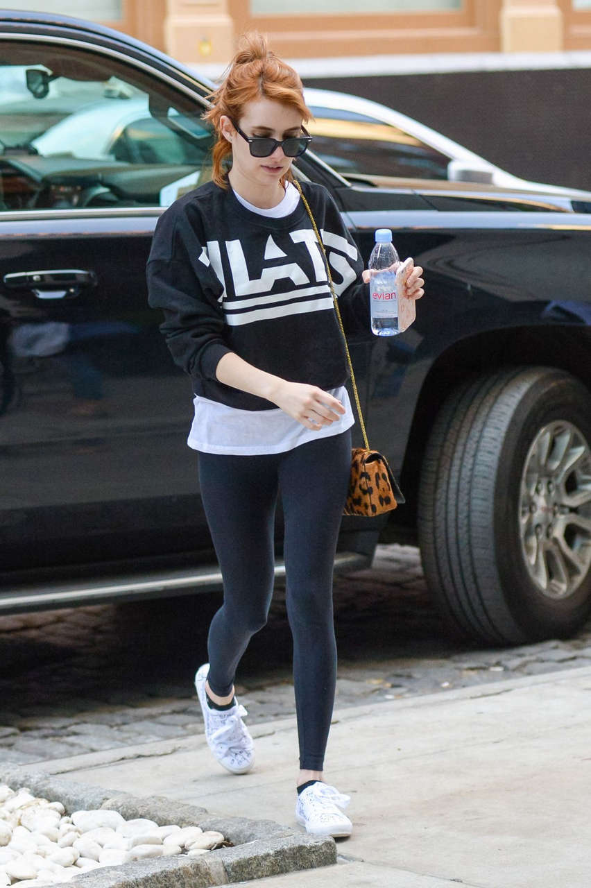 Emma Roberts Arrives Gym New York