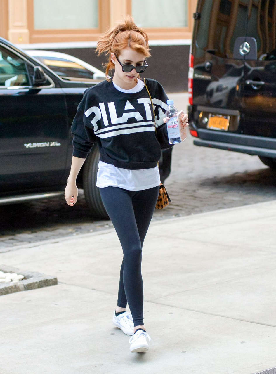 Emma Roberts Arrives Gym New York