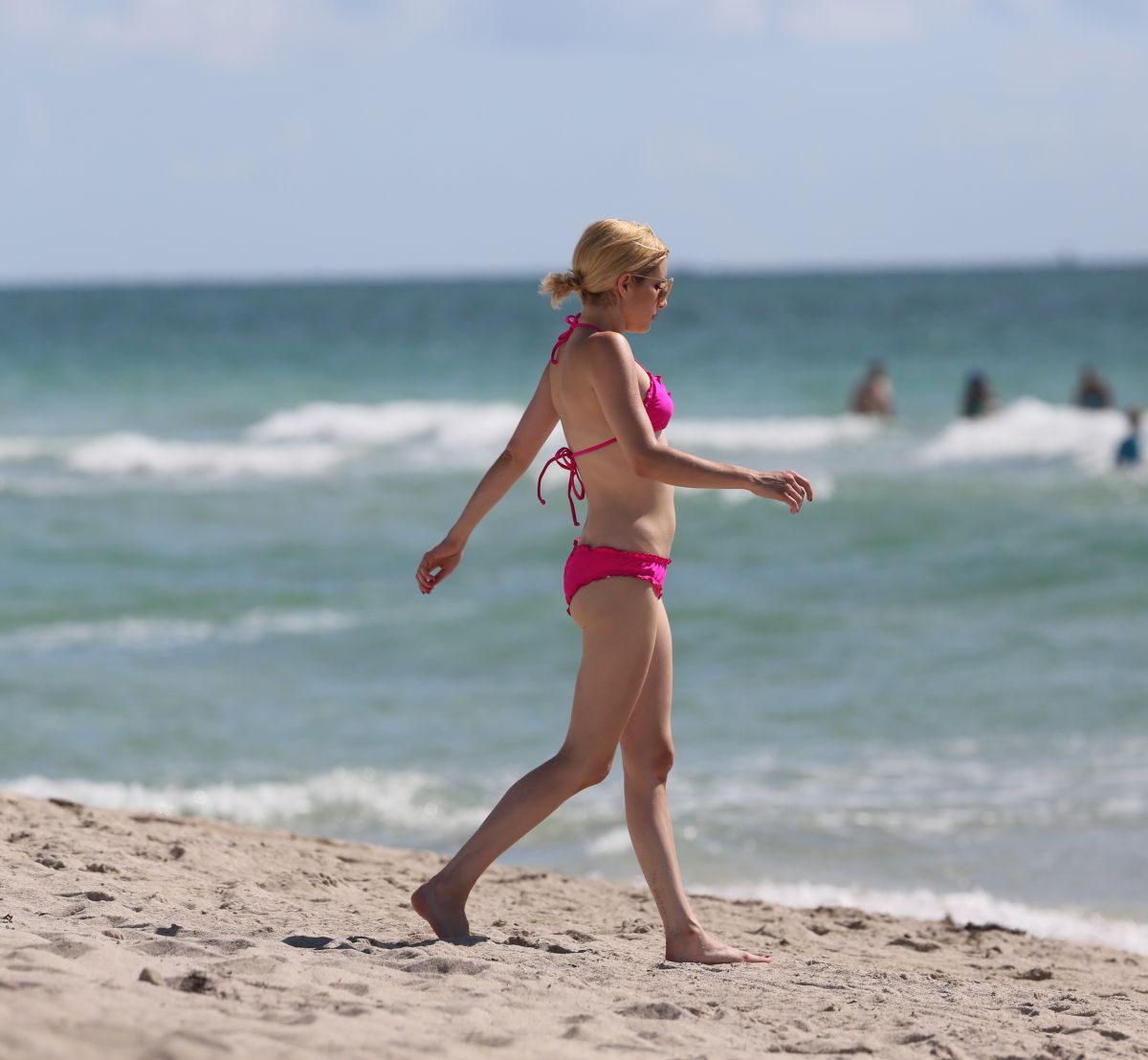 Emma Roberts Bikini Beach Miami Beach