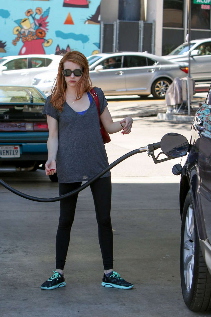 Emma Roberts Gas Station Los Angeles