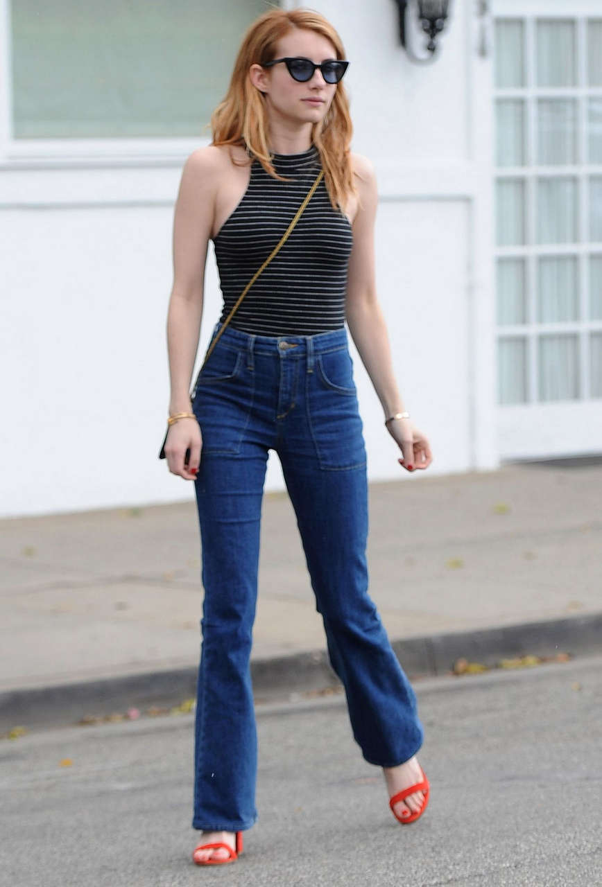 Emma Roberts Jeans Out Beverly Hills