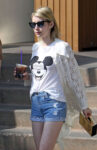 Emma Roberts Jeans Shorts Out Los Aneles