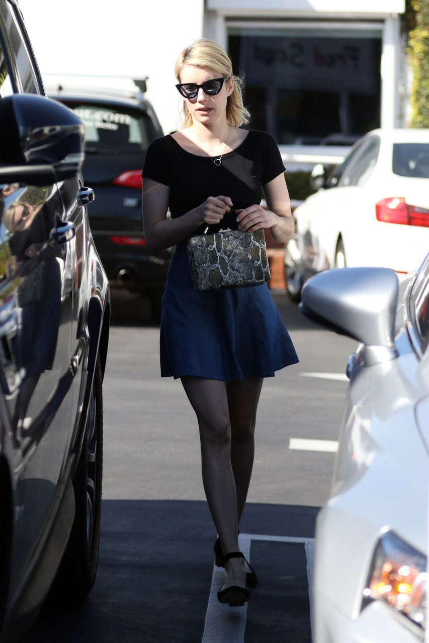 Emma Roberts Leaves Fred Segal Los Angeles