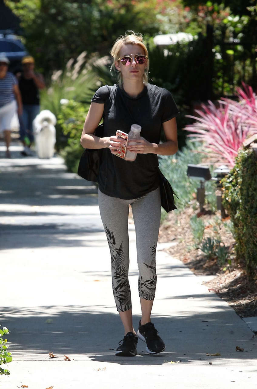 Emma Roberts Leaves Friends House Beverly Hills