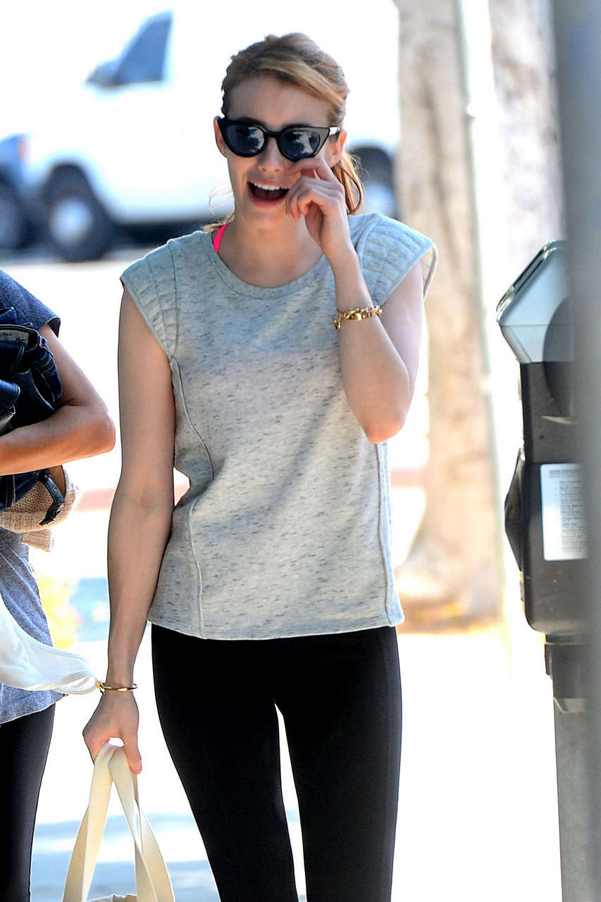 Emma Roberts Leaves Gym Los Angeles