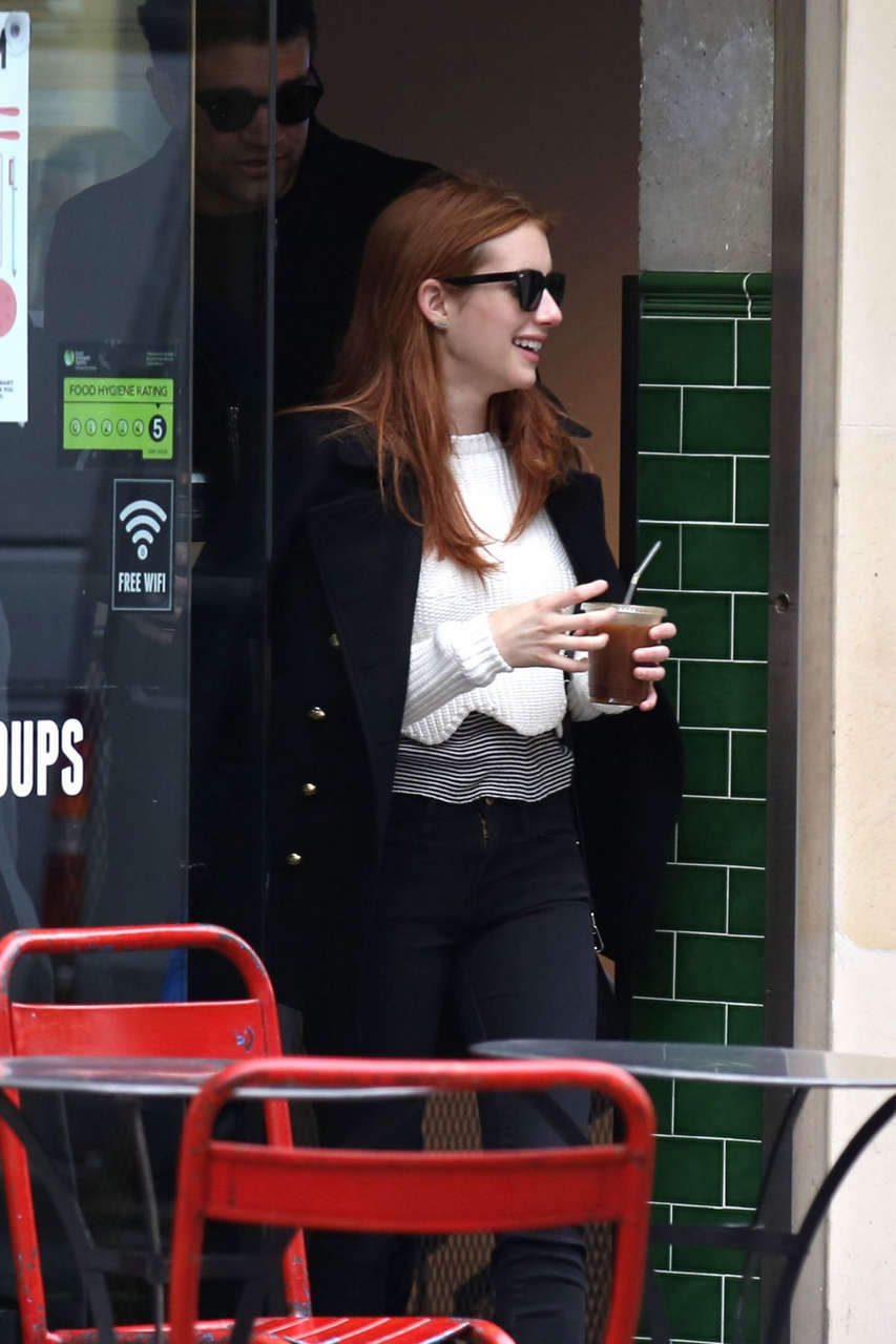 Emma Roberts Out About London