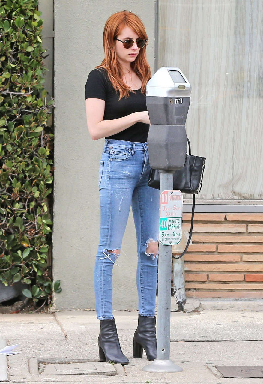 Emma Roberts Ripped Jeans Out Venice Beach