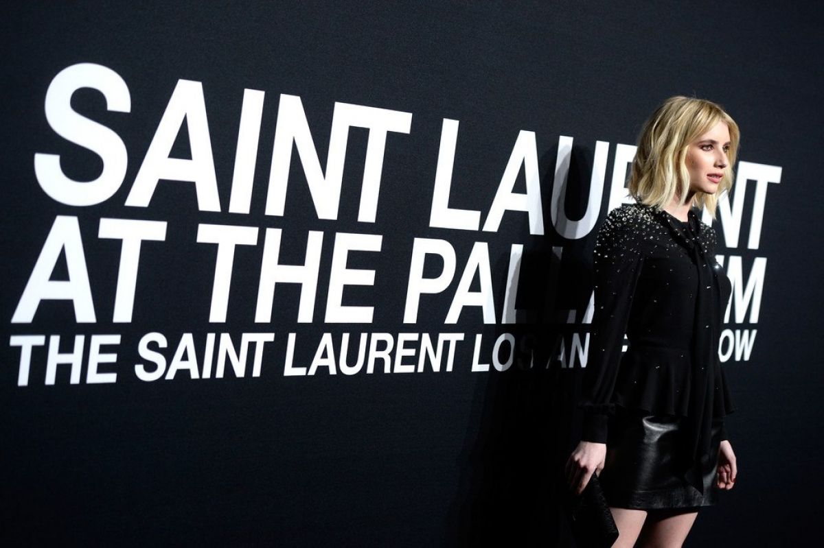 Emma Roberts Saint Laurent Fashion Show Los Angeles