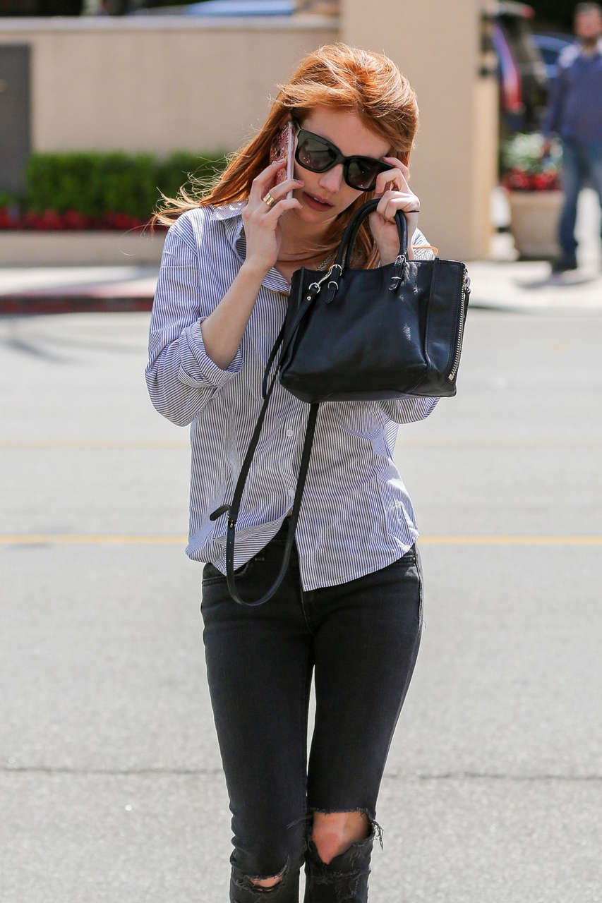 Emma Roberts Sugarfish Beverly Hills