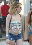 Emma Roberts Tube Top Coachella Music Festival
