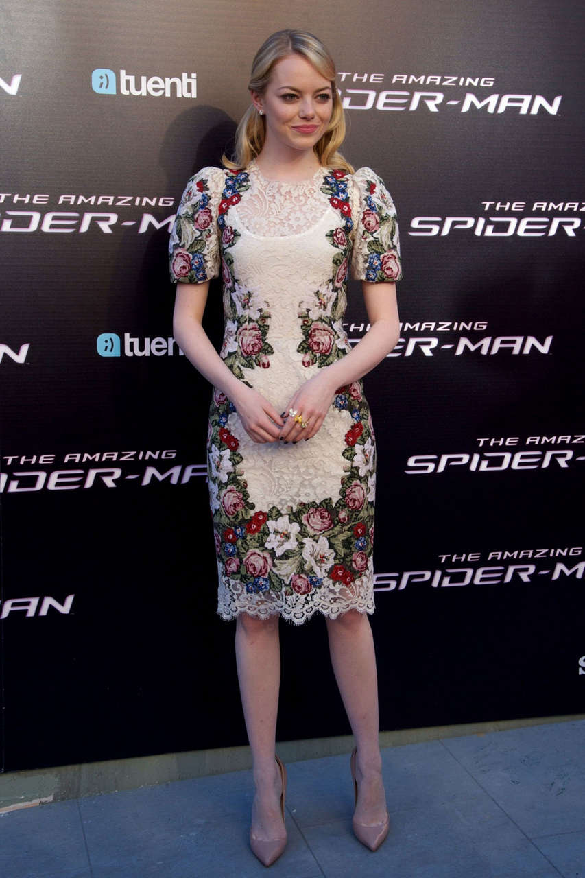 Emma Stone Amazing Spider Man Premiere Madrid