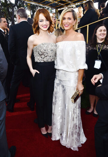 Emma Stone And Kristen Wiig At The 72nd Annual