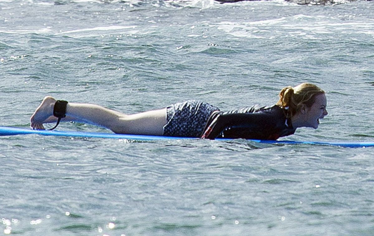 Emma Stone Surfing Hawaii