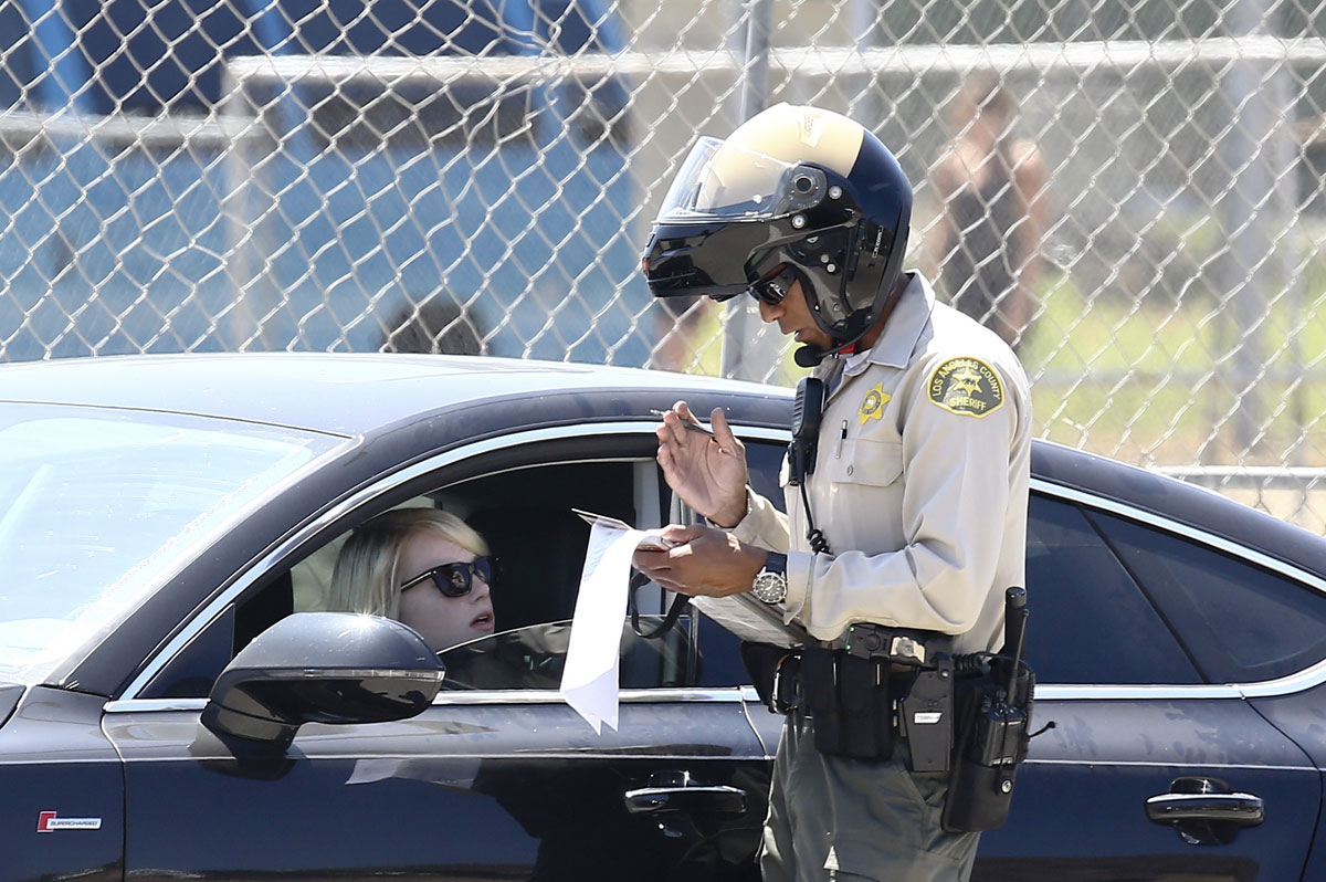 Emma Stone Tries To Get Out Ticket Los Angeles