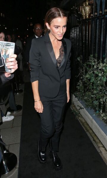 Emma Watson Arrives Vogue Bafta Afterparty London