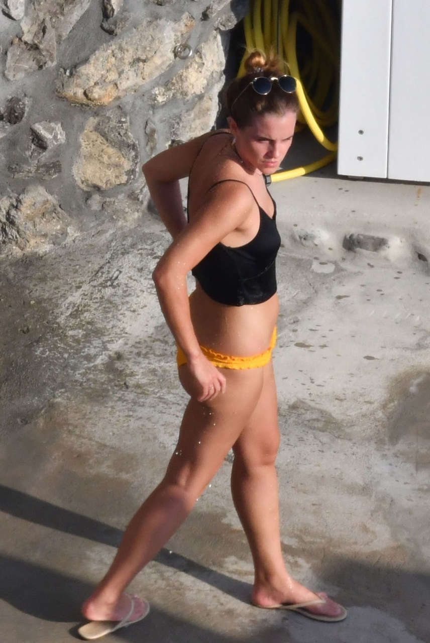 Emma Watson Bikini Beach Italy