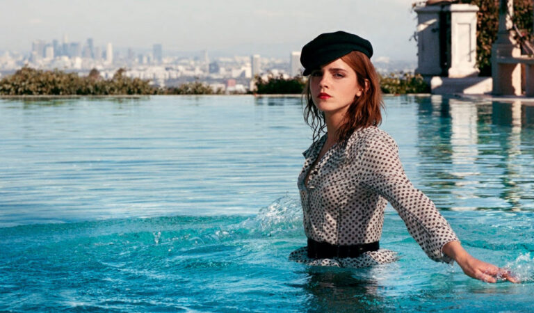 Emma Watson Wading In A Blouse (1 photo)