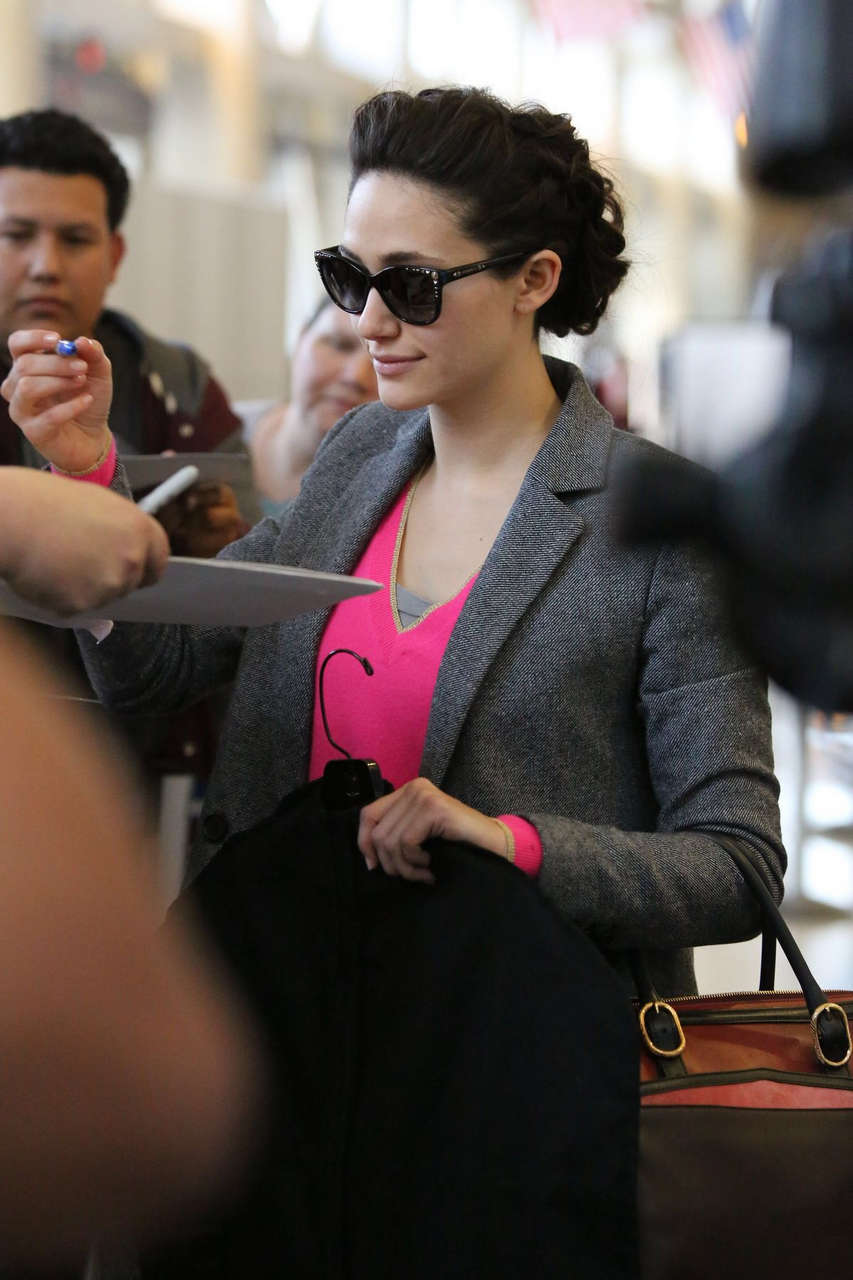 Emmy Rossum Arrives Flight Lax Airport