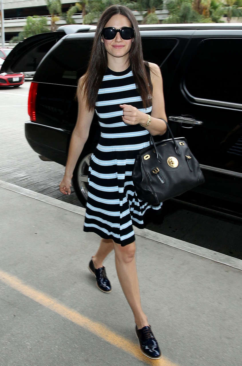 Emmy Rossum Arrives Lax Airport Los Angeles