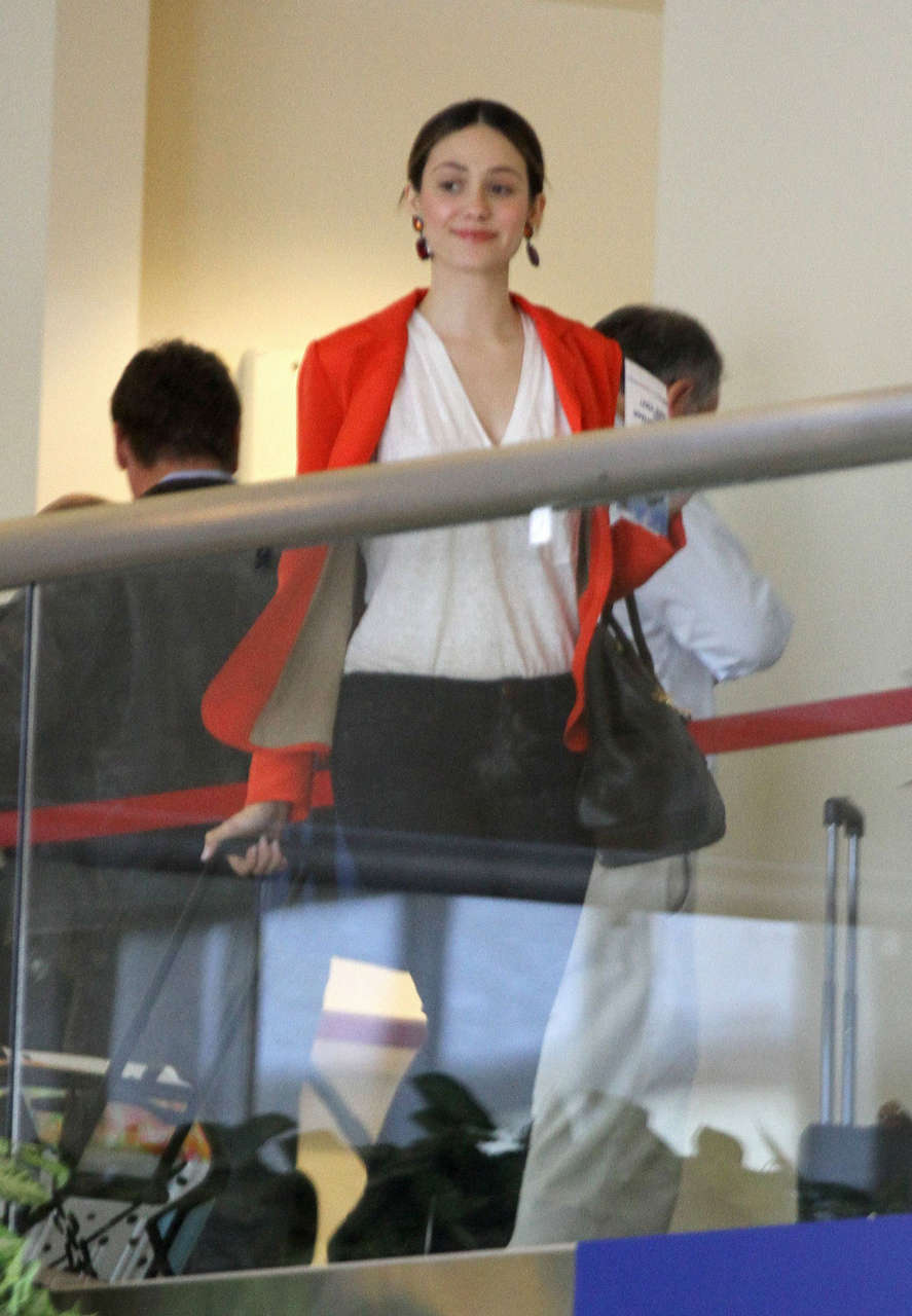 Emmy Rossum Departet From Lax Airport
