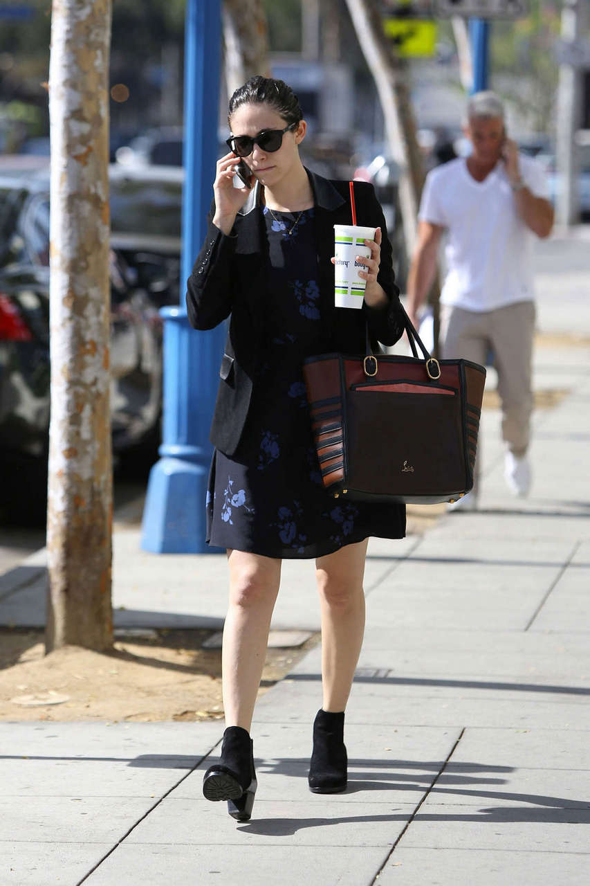 Emmy Rossum Mini Dress Out About Los Angeles