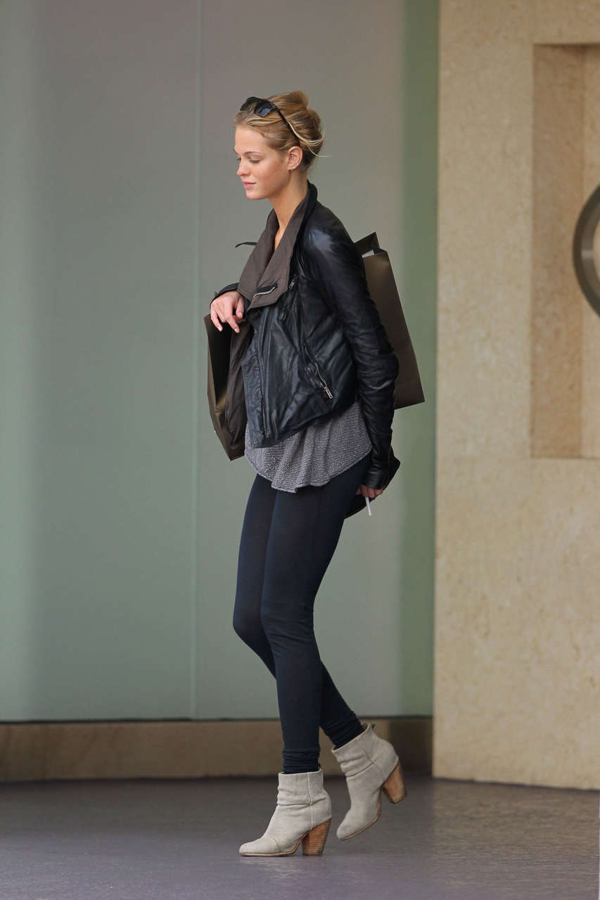 Erin Heatherton Leaving Gansevoort Hotel Miami