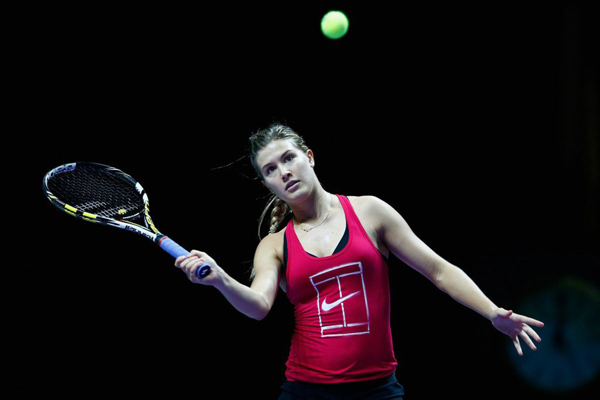Eugenie Bouchar Bnp Paribas Wta Finals Practice Singapore