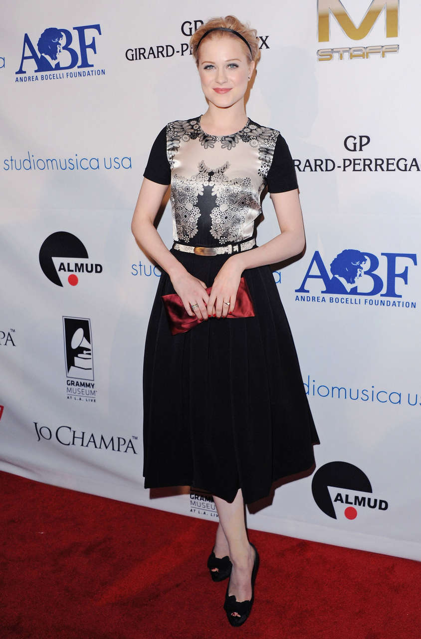Evan Rachel Wood Launch Andrea Bocelli Foundation Beverly Hills