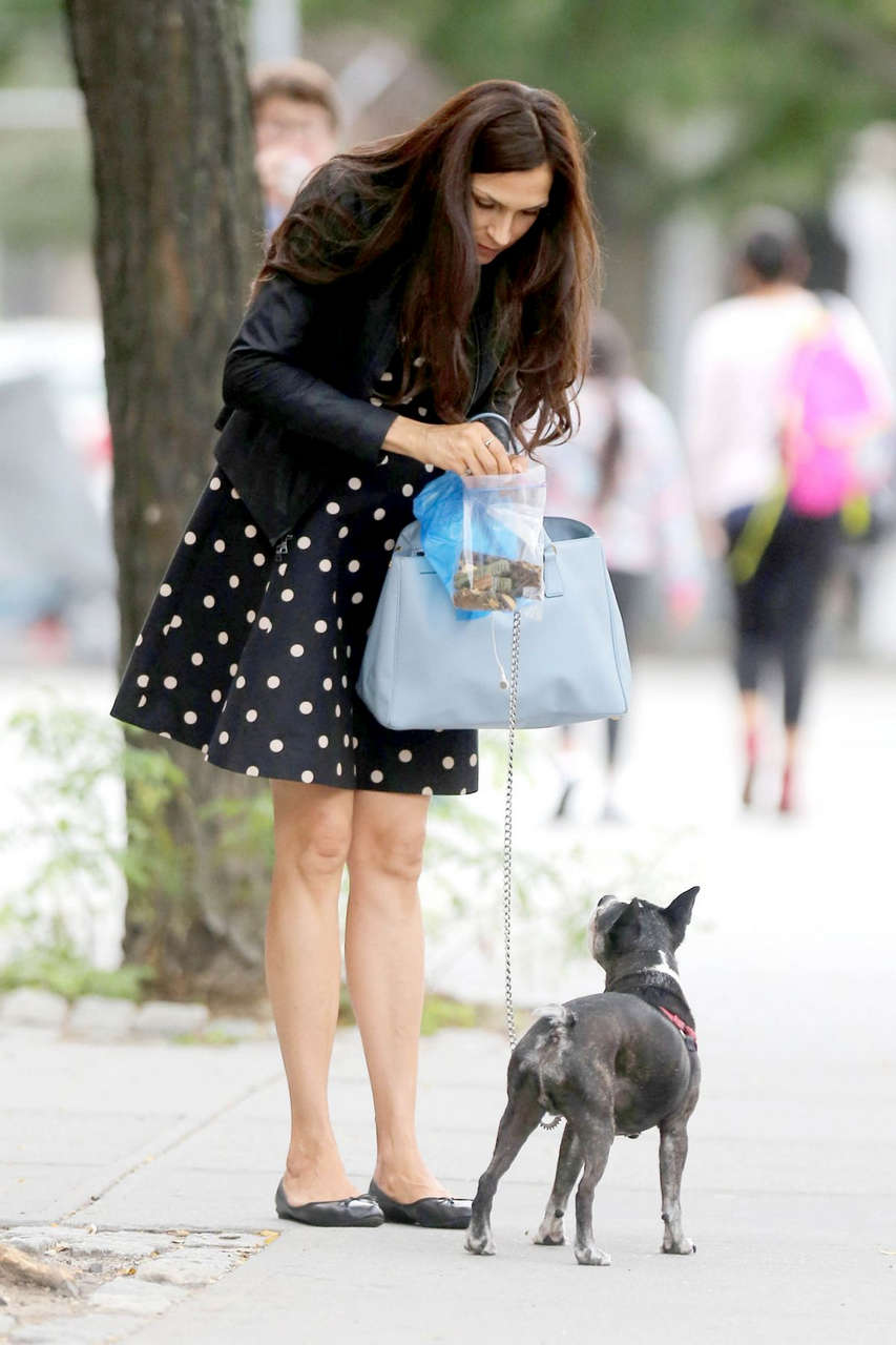 Famke Janssen Walks Her Dog New York