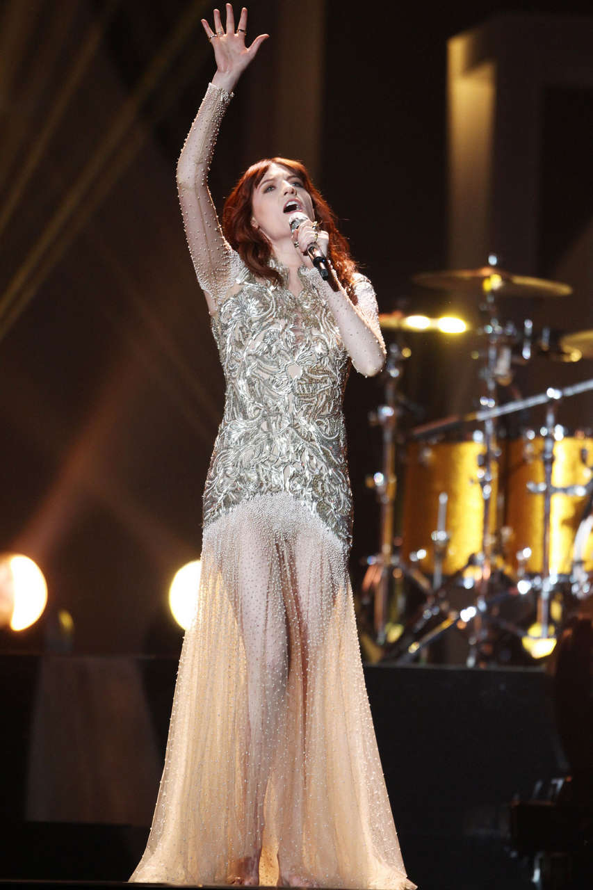 Florence Welch Performs Brit Awards O2 Arena London