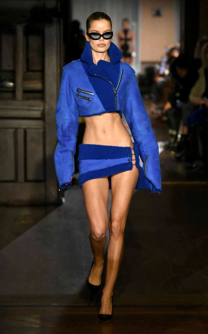 Frida Aasen Walks Runway Laquan Smith Fashion Show Nyfw New York