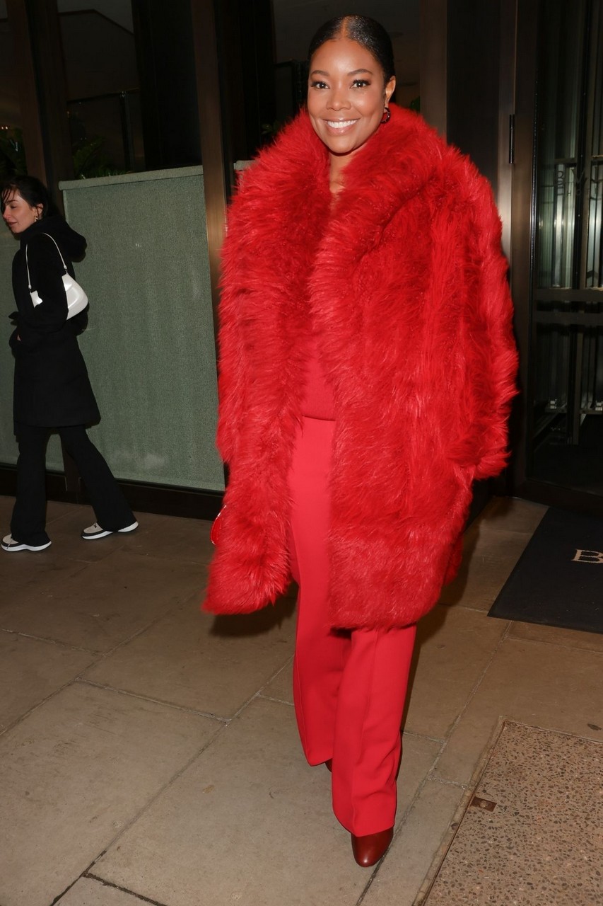 Gabrielle Union All Red Arrives Chiltern Firehouse London