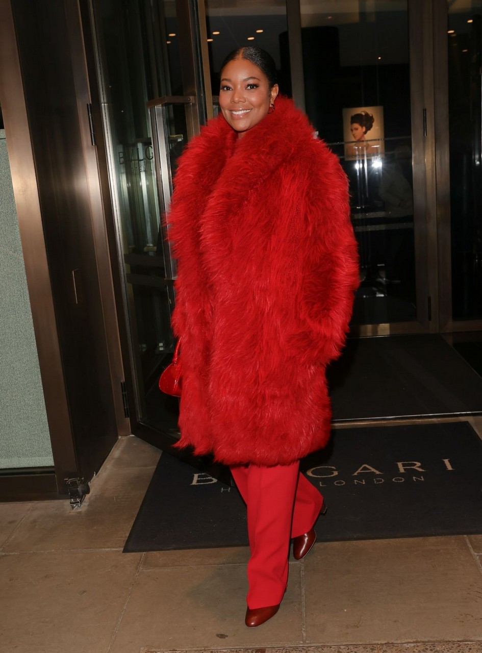 Gabrielle Union All Red Arrives Chiltern Firehouse London