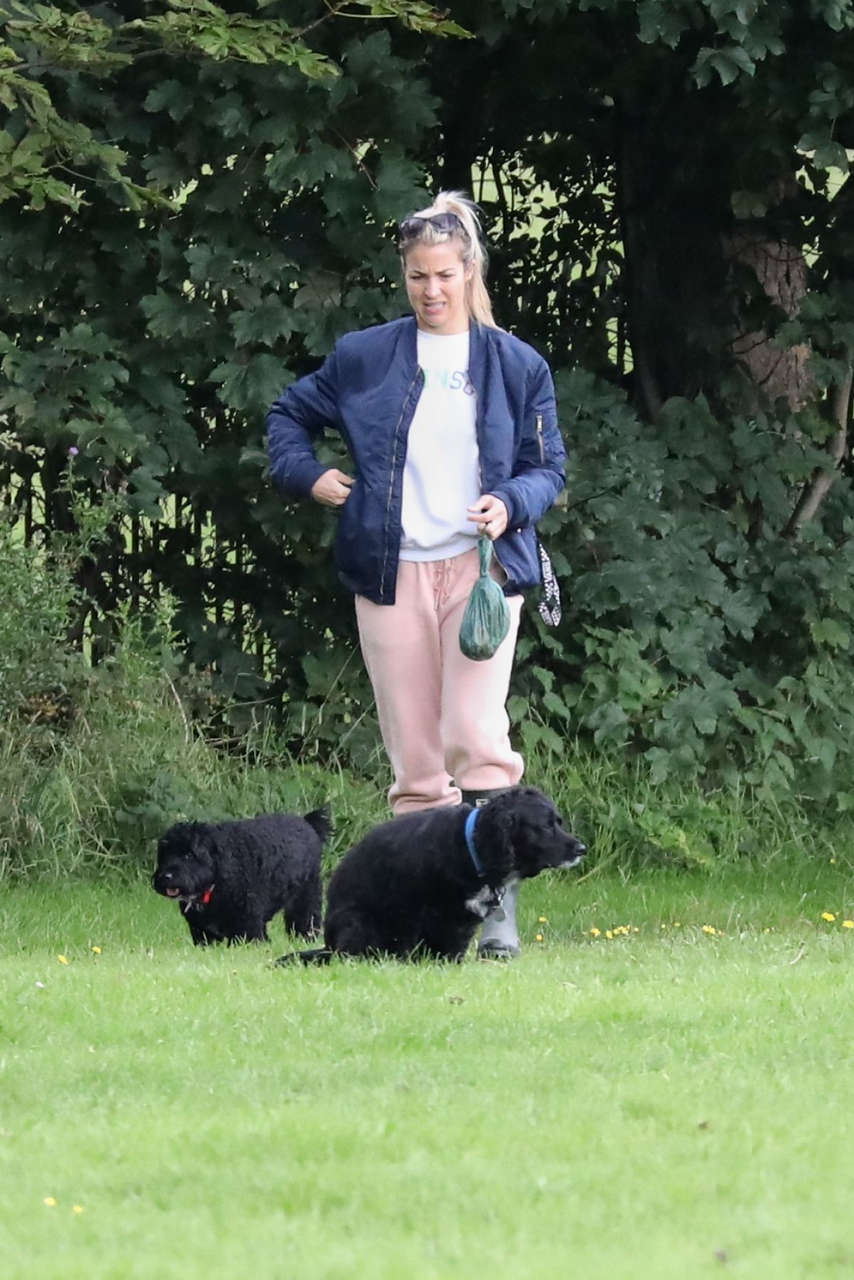 Gemma Atkinson Out With Her Dog Park Manchester